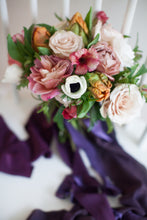 Load image into Gallery viewer, Maeve, violet crepe de chine ribbon