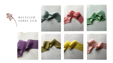 25 Yard Bundles Wide Recycled Silk Sari Ribbon