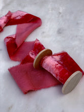 Load image into Gallery viewer, Raspberry Pink Velvet Ribbon