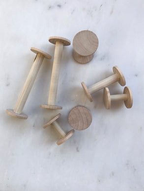 Wooden Spools, handmade + minimalist
