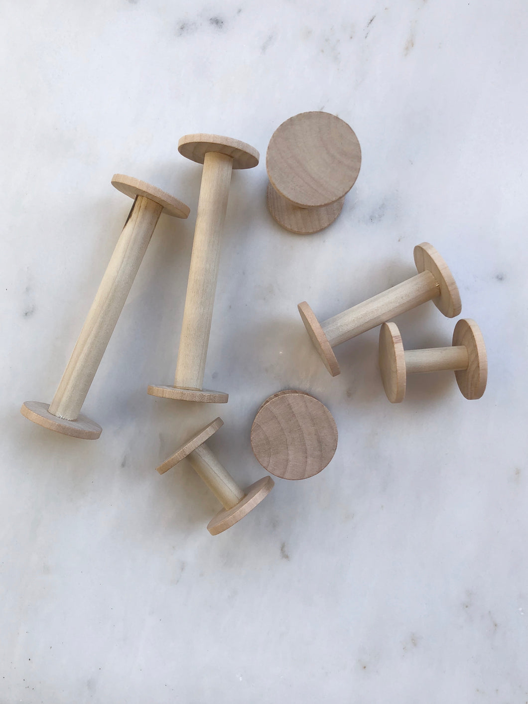 Wooden Spools, handmade + minimalist