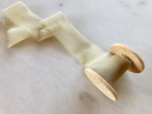Sage Green, Silk Chiffon Ribbon