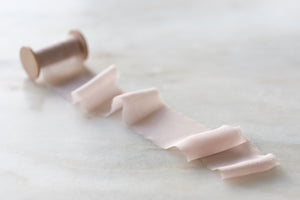Dusty Rose, Silk Chiffon Ribbon