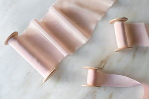 Toinette, pink crepe de chine ribbon