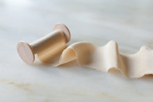 Load image into Gallery viewer, Creme Brûlée, taupe silk crepe de chine ribbon