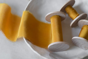 Pumpkin silk ribbon