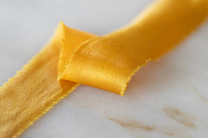 Pumpkin silk ribbon