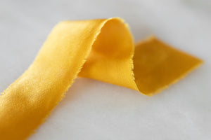 Pumpkin silk ribbon