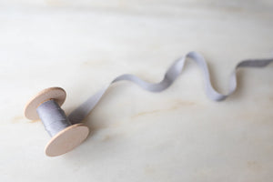 Slate, grey silk ribbon