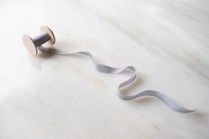 Slate, grey silk ribbon
