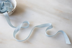 Cielo, blue silk ribbon