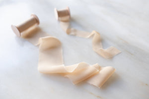 Creme Brûlée, Silk Chiffon Ribbon