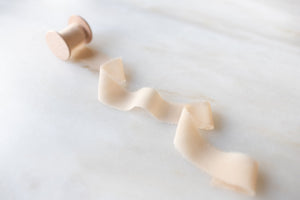 Creme Brûlée, Silk Chiffon Ribbon