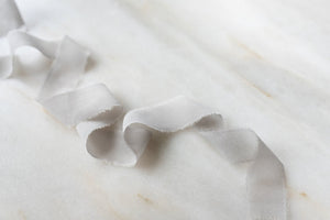 Fog, Gray Silk Chiffon Ribbon