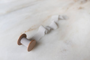 Fog, Gray Silk Chiffon Ribbon