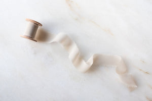 Cloud Grey, Silk Chiffon Ribbon