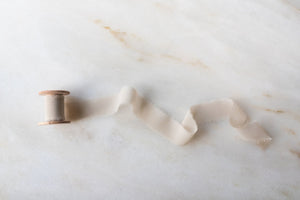 Cloud Grey, Silk Chiffon Ribbon