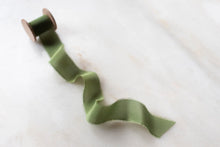 Load image into Gallery viewer, Moss, green silk ribbon