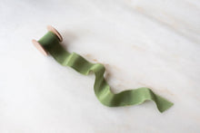 Load image into Gallery viewer, Moss, green silk ribbon