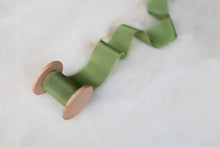 Load image into Gallery viewer, Moss, green silk ribbon