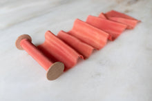 Load image into Gallery viewer, Coral, silk crepe de Chine ribbon