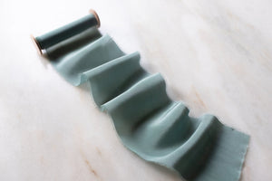 Seaglass, blue-green crepe de chine