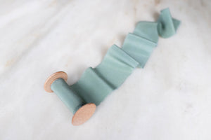 Seaglass, blue-green crepe de chine