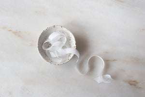 Pearl, narrow silk ribbon