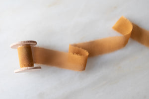 Cognac, Silk Chiffon Ribbon