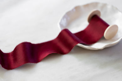 Charmeuse Silk Ribbon, Cranberry