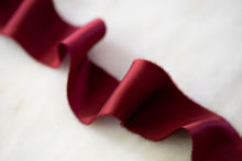 Load image into Gallery viewer, Charmeuse Silk Ribbon, Cranberry