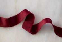 Load image into Gallery viewer, Charmeuse Silk Ribbon, Cranberry