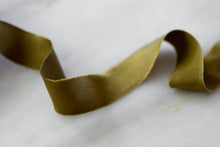 Load image into Gallery viewer, Charmeuse Silk Ribbon, Olive Green
