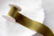 Load image into Gallery viewer, Charmeuse Silk Ribbon, Olive Green
