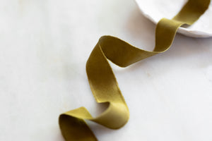 Charmeuse Silk Ribbon, Olive Green