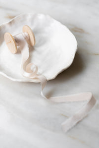 Charmeuse Silk Ribbon, Pale Blush