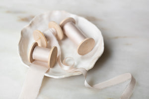 Charmeuse Silk Ribbon, Pale Blush