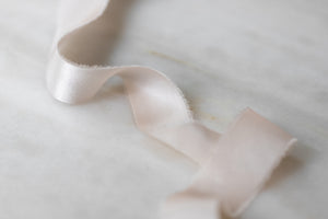 Charmeuse Silk Ribbon, Pale Blush