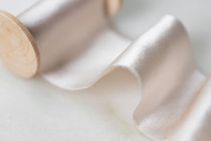 Charmeuse Silk Ribbon, Pale Blush