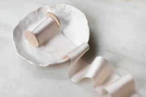 Charmeuse Silk Ribbon, Pale Blush