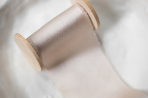 Charmeuse Silk Ribbon, Pale Blush