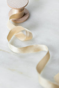Charmeuse Silk Ribbon, Ivory