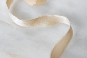 Charmeuse Silk Ribbon, Ivory