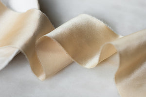Charmeuse Silk Ribbon, Ivory