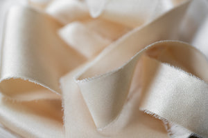 Charmeuse Silk Ribbon, Ivory