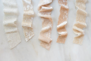 Champagne, Cream Velvet Ribbon