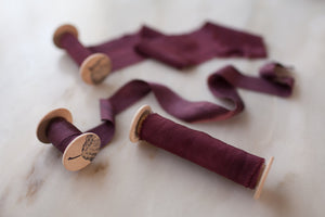 Merlot silk ribbon