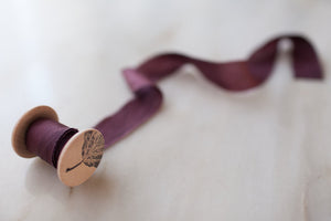 Merlot silk ribbon