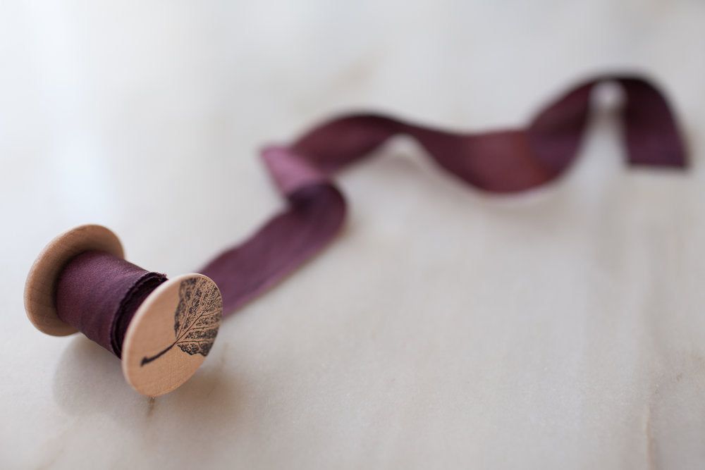 Merlot silk ribbon