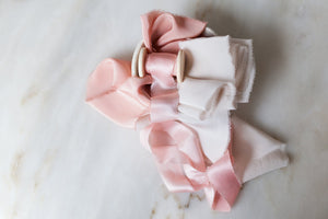 'Blushing' Rose Ribbon Bundle